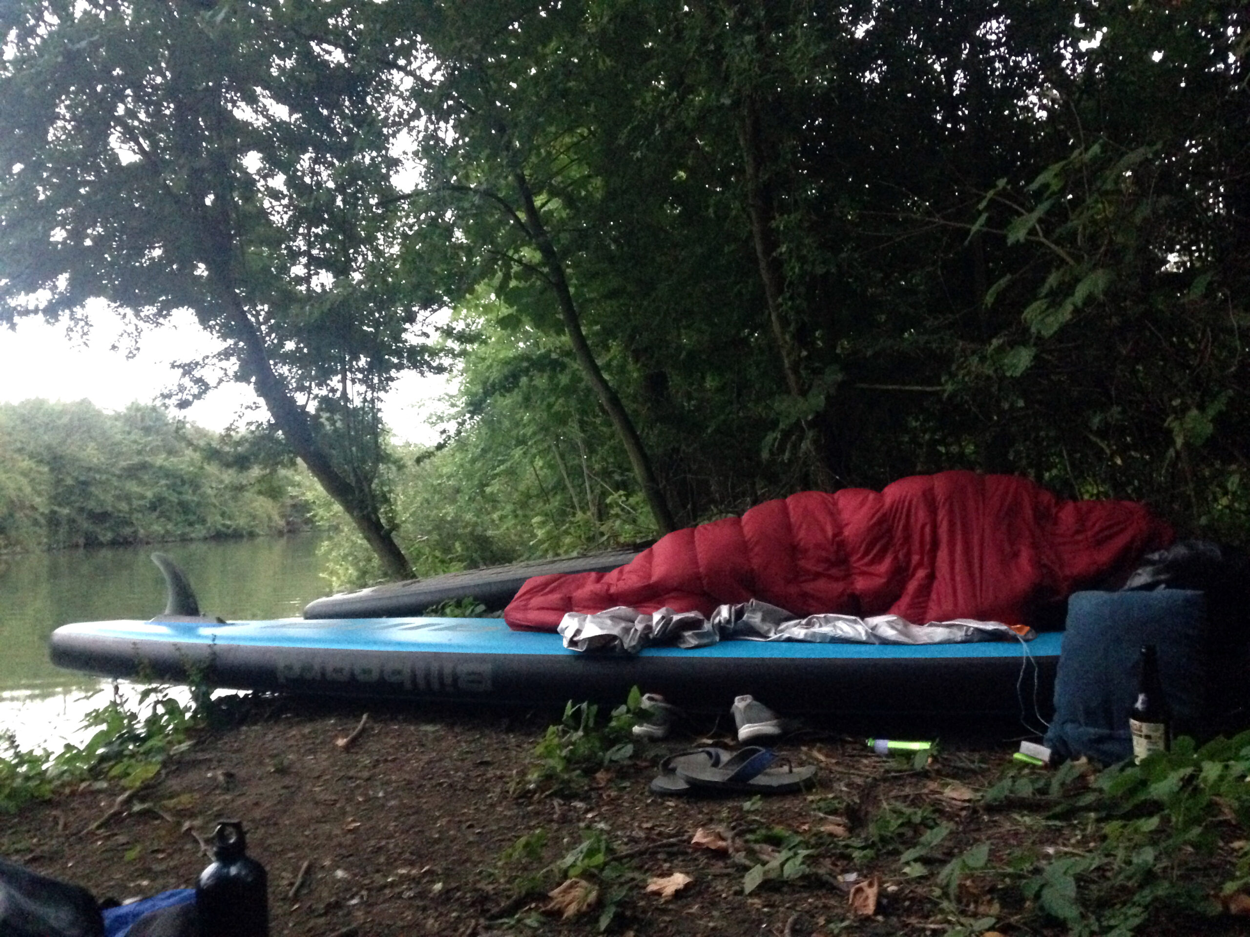 Camping on a tiny island on The River Thames