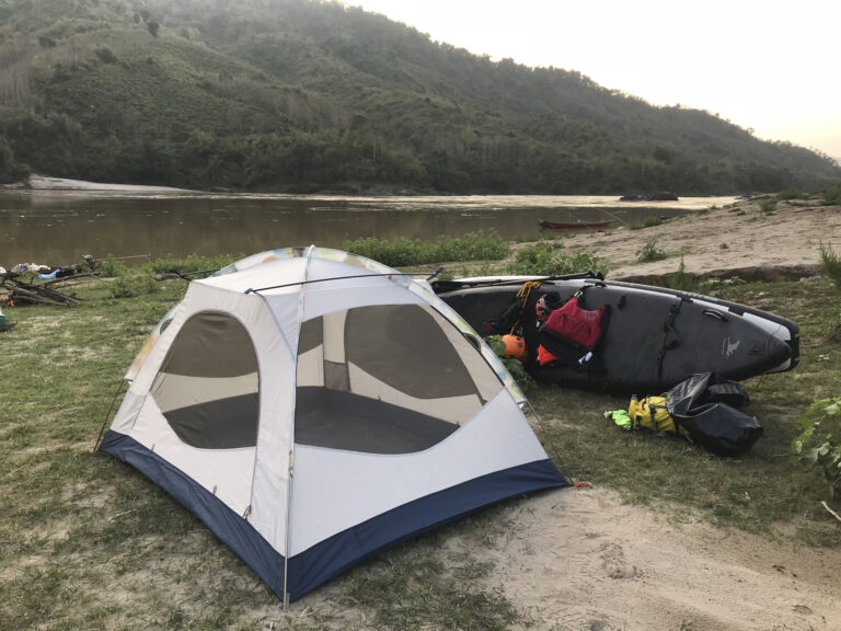 Typical river side campsite