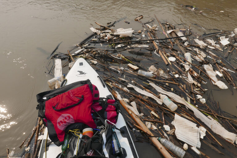 Plastic was a constant theme down the river. Much of it coming from China but then being added to as the river continued through Laos.