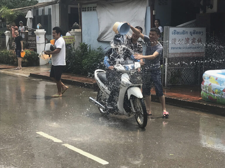 Water festival in Luang Prabang.